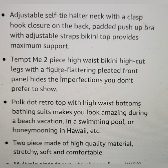 NWT VINTAGE RETRO PINUP HIGH WAISTED RUCHED HALTER FLATTERS EVERYONE BIKINI. XL - Picture 7 of 10